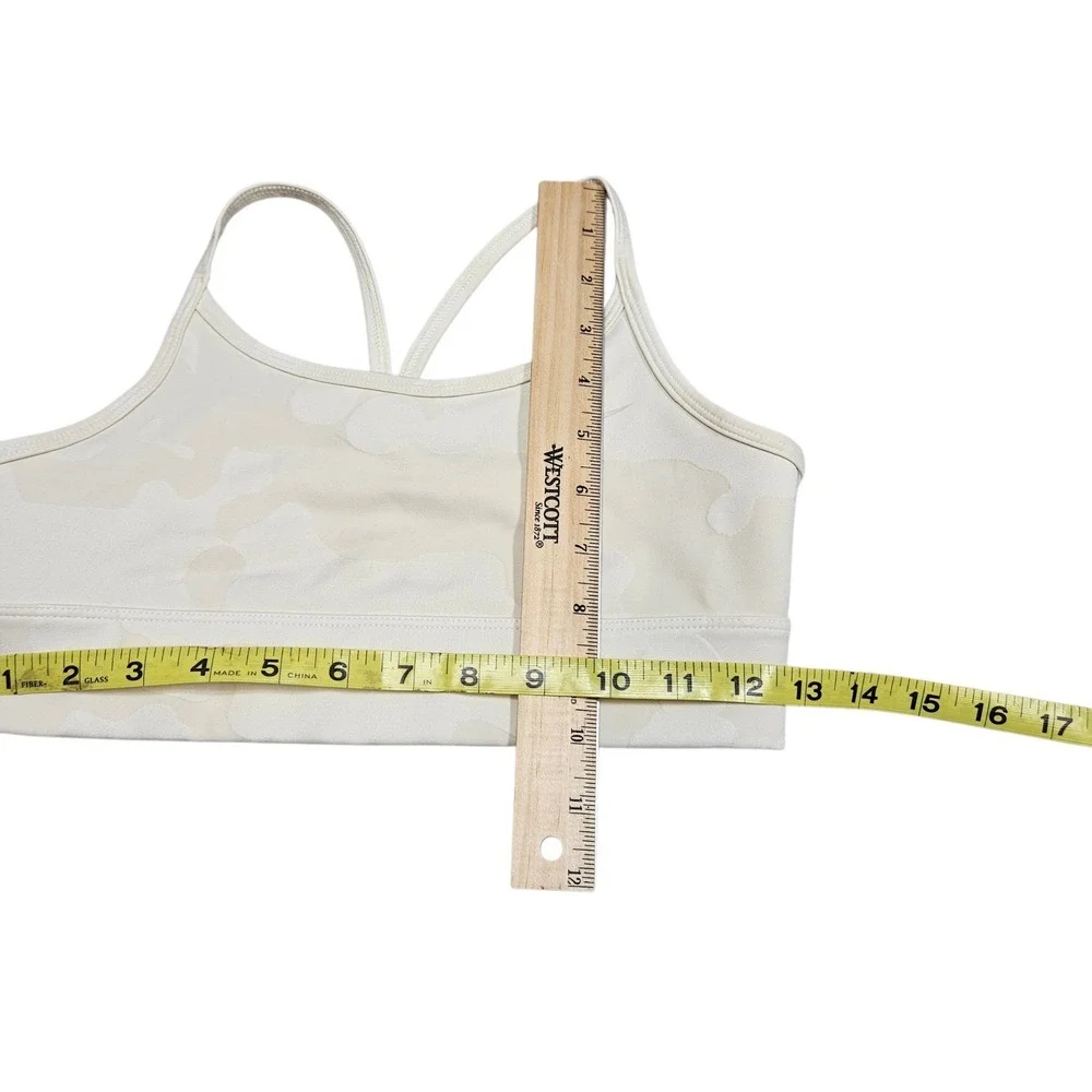 Nike Sports Bra Kids Large White Camo Dri-FIT Mesh Lined Athletic Activewear